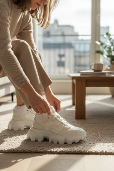 Adidasi dama albi casual , inalti, H50