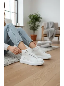 Adidasi dama albi casual , inalti, 6616