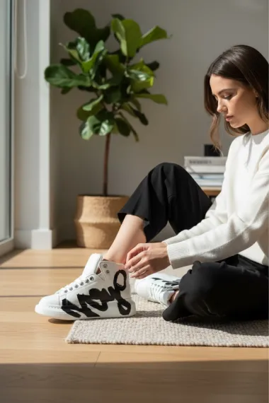 Adidasi dama albi casual , inalti, 6620