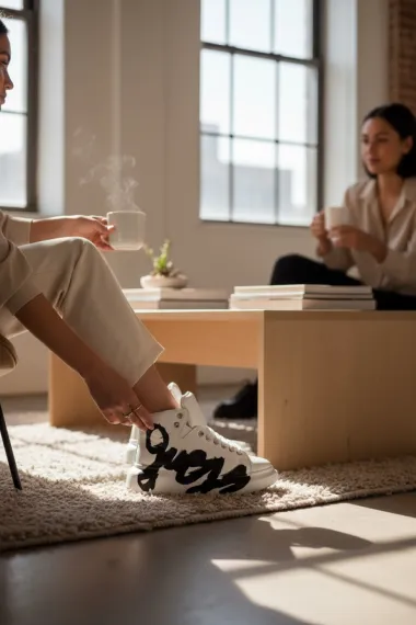 Adidasi dama albi casual , inalti, 6620