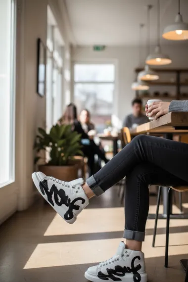 Adidasi dama albi casual , inalti, 6620