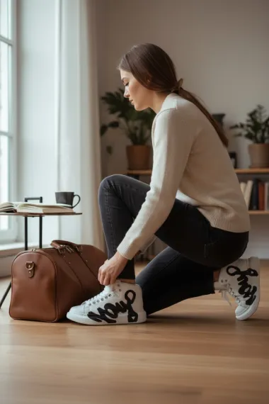 Adidasi dama albi casual , inalti, 6620