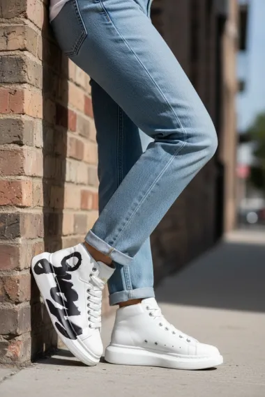 Adidasi dama albi casual , inalti, 6620