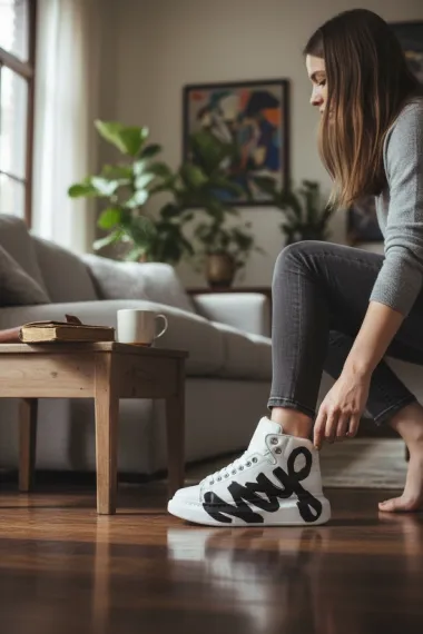 Adidasi dama albi casual , inalti, 6620