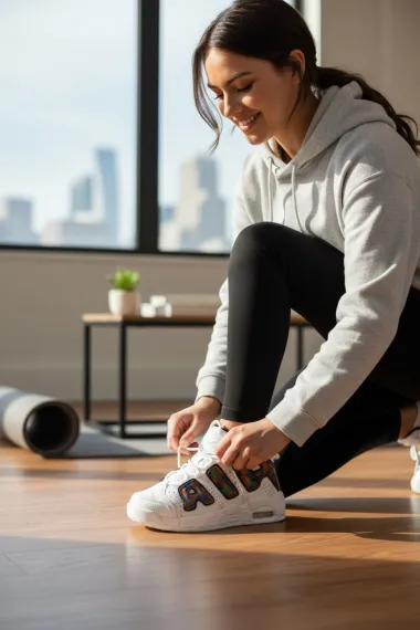 Adidasi dama albi casual , inalti, AIR20