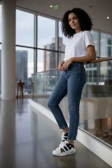 Adidasi dama albi casual , inalti, AIR30