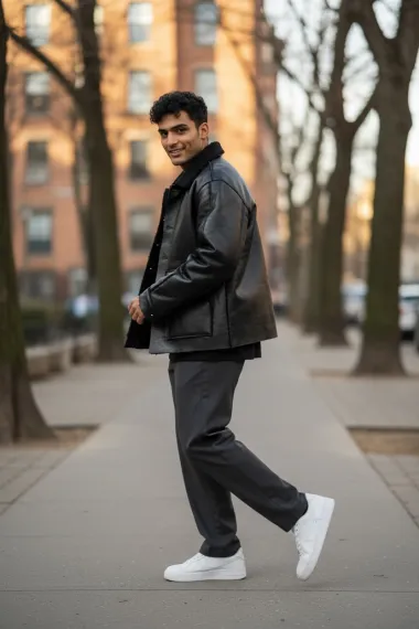 Geaca barbati groasa de iarna, neagra, M1058