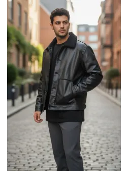 Geaca barbati groasa de iarna, neagra, M1058