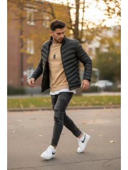 Geaca barbati groasa de iarna, neagra, x12 57-3