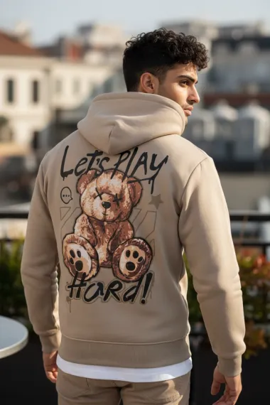 Trening barbati slim fit maro, Pantaloni + Hanorac, vatuit RM60 I4-4.2