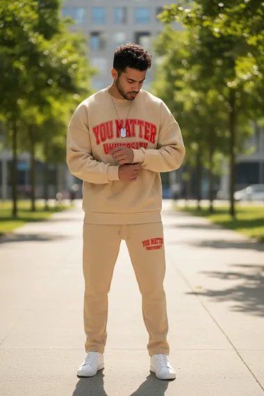 Trening barbati slim fit maro, Pantaloni + Hanorac, vatuit K170 Z16