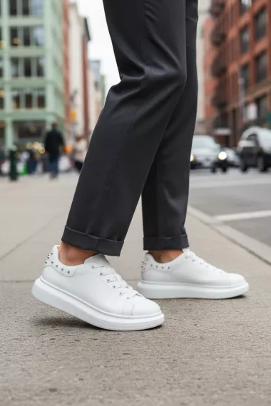 Adidasi barbati casual amq, albi 6626 N17-3