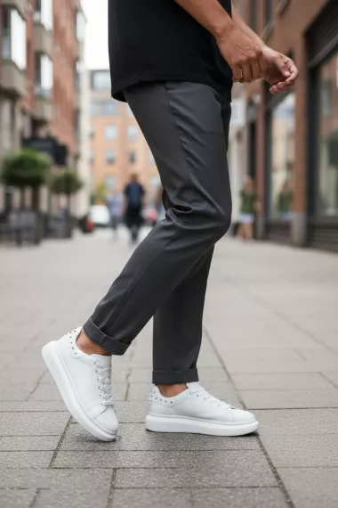 Adidasi barbati casual amq, albi 6626 N17-3