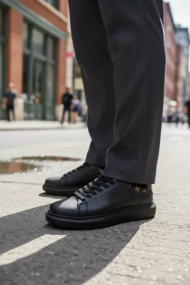 Adidasi barbati casual negri 55771 T50-4