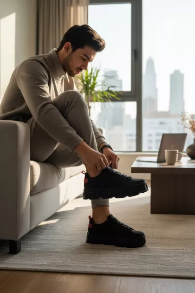 Adidasi barbati VSC Greca negri 082 T51-2