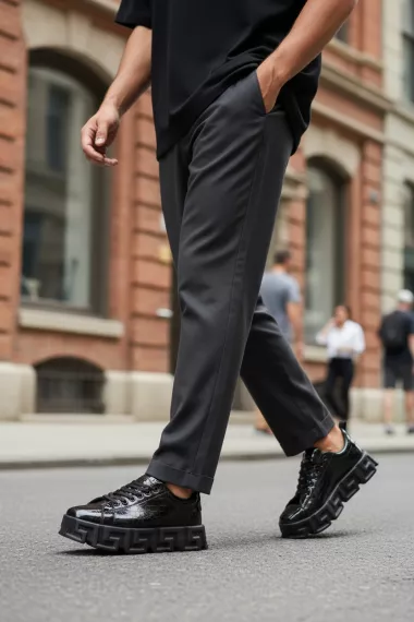 Adidasi barbati casual, VSC, negri 0825