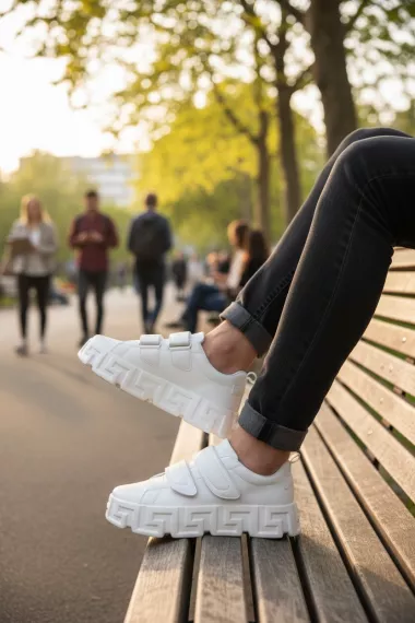 Adidasi barbati VSC Greca albi, cu arici 092 T2-4