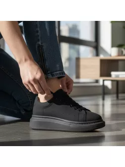 Adidasi barbati casual VIP, negri mat, 333B