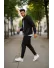 Trening barbati slim fit negru, Pantaloni + Hanorac, vatuit 5030 54-1 Trening barbati slim fit negru, Pantaloni + Hanorac, vatuit 5030 54-1