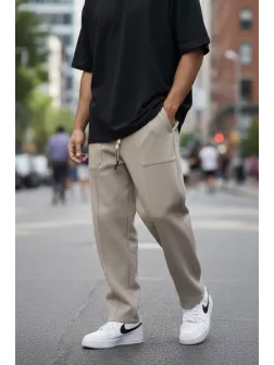 Pantaloni barbati casual bej 6620 P18-5.2