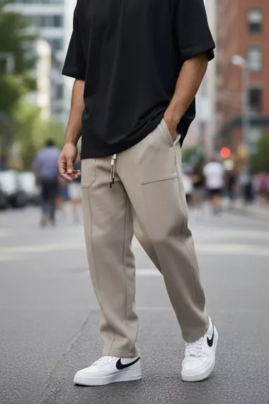 Pantaloni barbati casual bej 6620 P18-5.2