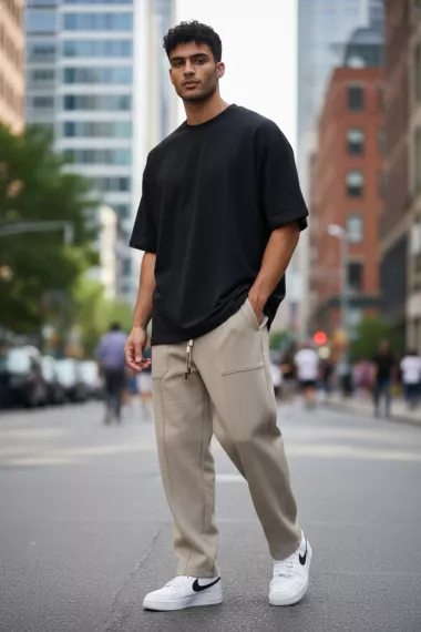 Pantaloni barbati casual bej 6620 P18-5.2