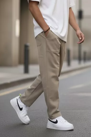 Pantaloni barbati casual bej 6620 P18-5.2