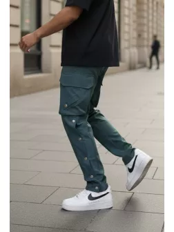 Pantaloni de trening cargo, verzi, conici Y013 O4-3.1 Pantaloni de trening cargo, verzi, conici Y013 O4-3.1