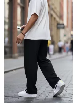 Pantaloni de trening cargo, negri, conici Y125 20-1 Pantaloni de trening cargo, negri, conici Y125 20-1