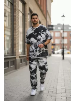 Trening barbati slim fit, Pantaloni + tricou , Y133 P18-4.3