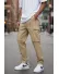 Pantaloni de trening cargo, bej, conici Y196 P19-4.3 Pantaloni de trening cargo, bej, conici Y196 P19-4.3