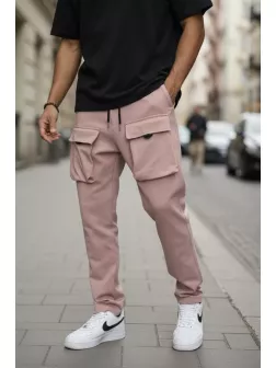 Pantaloni de trening cargo, roz, Y198 P18-5.3 Pantaloni de trening cargo, roz, Y198 P18-5.3