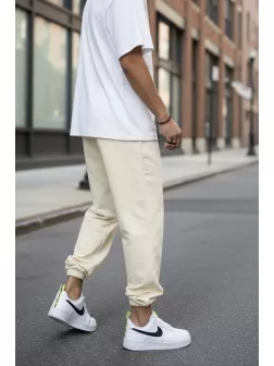 Pantaloni de trening cargo, bej, conici Y311 6-1.2 Pantaloni de trening cargo, bej, conici Y311 6-1.2