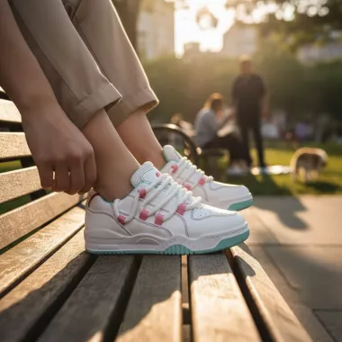 Adidasi dama casual albi 508 T51-3