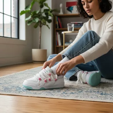 Adidasi dama casual albi 508 T51-3