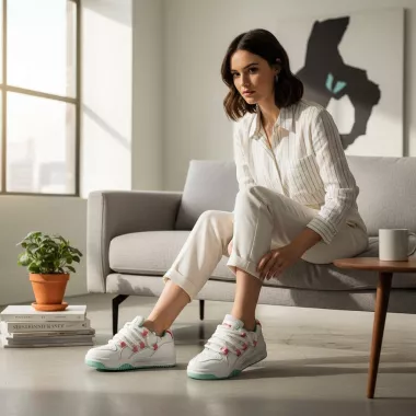 Adidasi dama casual albi 508 T51-3