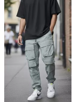 Pantaloni de trening cargo, kaki, conici Y239 13-4.2 Pantaloni de trening cargo, kaki, conici Y239 13-4.2