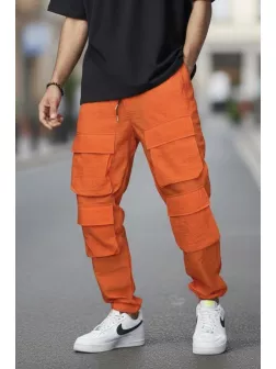 Pantaloni de trening cargo, orange, conici Y239 21-4.1 Pantaloni de trening cargo, orange, conici Y239 21-4.1