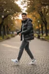 Geaca barbati groasa de iarna, neagra A18