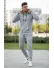 Trening barbati slim fit gri, Pantaloni + Hanorac, 13390 43-5