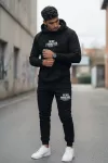 Trening barbati slim fit negru, Pantaloni + Hanorac, 13390 