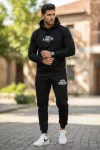 Trening barbati slim fit negru, Pantaloni + Hanorac, 13390 