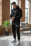 Trening barbati slim fit negru, Pantaloni + Hanorac, 13400