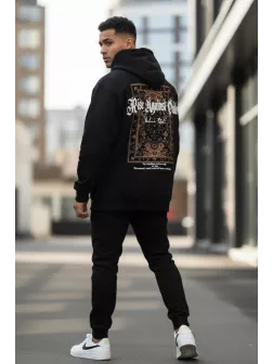 Trening barbati slim fit negru, Pantaloni + Hanorac, 13400 18-2 Trening barbati slim fit negru, Pantaloni + Hanorac, 13400 18-2