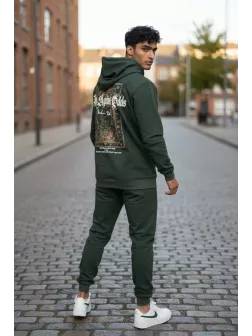 Trening barbati slim fit kaki, Pantaloni + Hanorac, 13400 D2-1.1 Trening barbati slim fit kaki, Pantaloni + Hanorac, 13400 D2-1.1