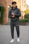Trening barbati slim fit gri, Pantaloni + Hanorac, 13410