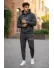 Trening barbati slim fit gri, Pantaloni + Hanorac, 13410 43-4.5