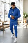 Trening barbati slim fit albastru, Pantaloni + Hanorac, 13360