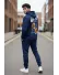 Trening barbati slim fit bleumarin, Pantaloni + Hanorac, 13360 Trening barbati slim fit bleumarin, Pantaloni + Hanorac, 13360