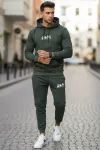 Trening barbati slim fit kaki, Pantaloni + Hanorac, 13360